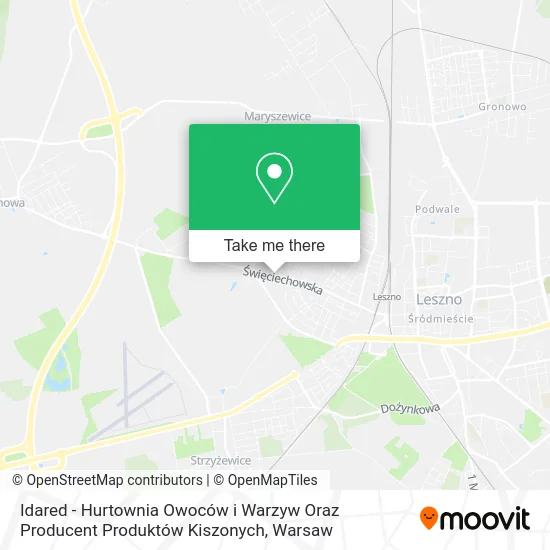 Idared - Hurtownia Owoców i Warzyw Oraz Producent Produktów Kiszonych map