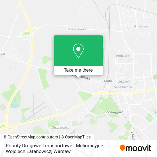 Карта Roboty Drogowe Transportowe i Melioracyjne Wojciech Latanowicz