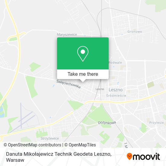 Danuta Mikołajewicz Technik Geodeta Leszno map