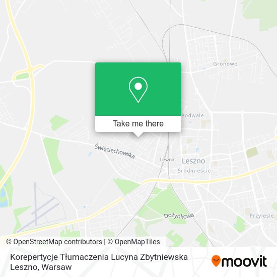 Korepertycje Tłumaczenia Lucyna Zbytniewska Leszno map