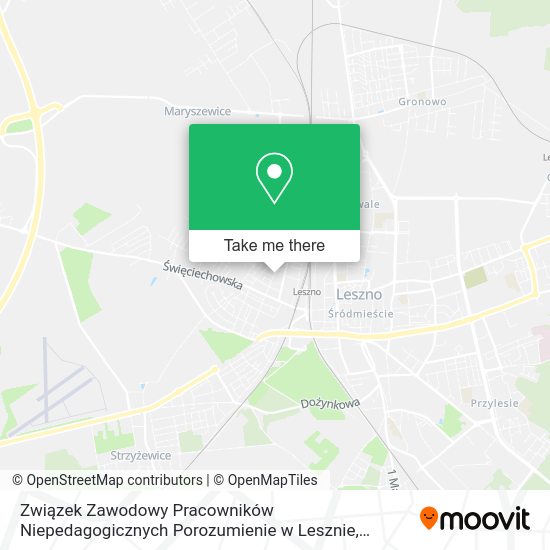 Związek Zawodowy Pracowników Niepedagogicznych Porozumienie w Lesznie map