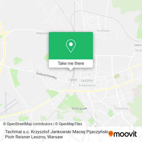 Карта Techmal s.c. Krzysztof Jankowski Maciej Pijaczyński Piotr Reisner Leszno