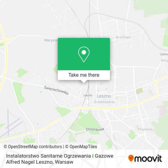 Instalatorstwo Sanitarne Ogrzewania i Gazowe Alfred Nagel Leszno map