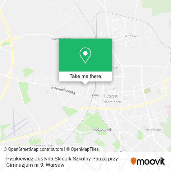 Pyzikiewicz Justyna Sklepik Szkolny Pauza przy Gimnazjum nr 9 map