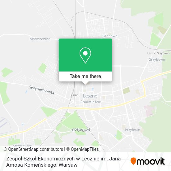 Zespół Szkół Ekonomicznych w Lesznie im. Jana Amosa Komeńskiego map