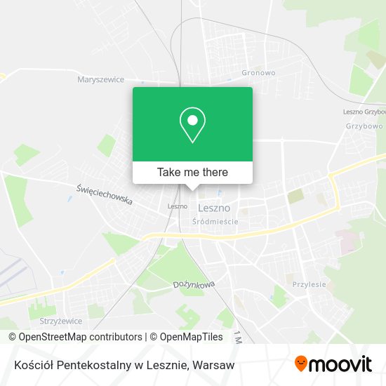 Kościół Pentekostalny w Lesznie map