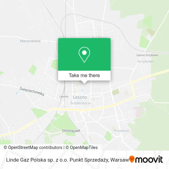 Карта Linde Gaz Polska sp. z o.o. Punkt Sprzedaży