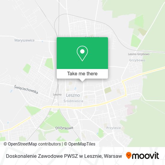 Карта Doskonalenie Zawodowe PWSZ w Lesznie