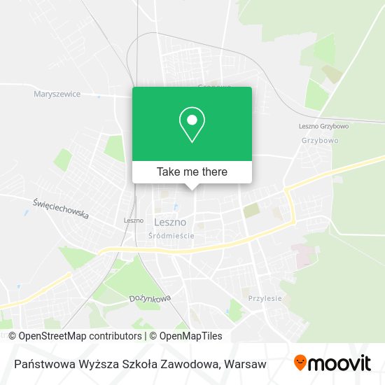 Карта Państwowa Wyższa Szkoła Zawodowa