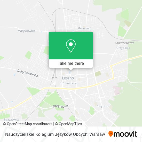 Карта Nauczycielskie Kolegium Języków Obcych