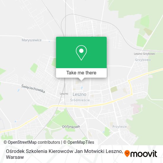 Карта Ośrodek Szkolenia Kierowców Jan Motwicki Leszno