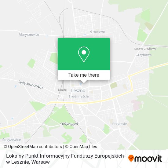 Lokalny Punkt Informacyjny Funduszy Europejskich w Lesznie map