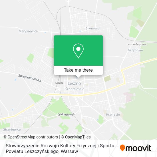 Stowarzyszenie Rozwoju Kultury Fizycznej i Sportu Powiatu Leszczyńskiego map