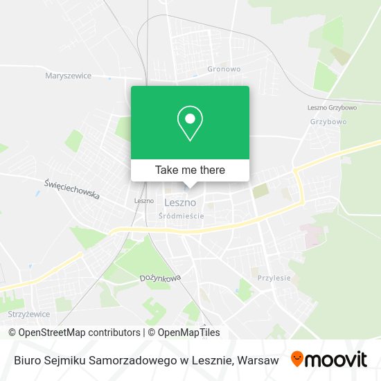 Biuro Sejmiku Samorzadowego w Lesznie map