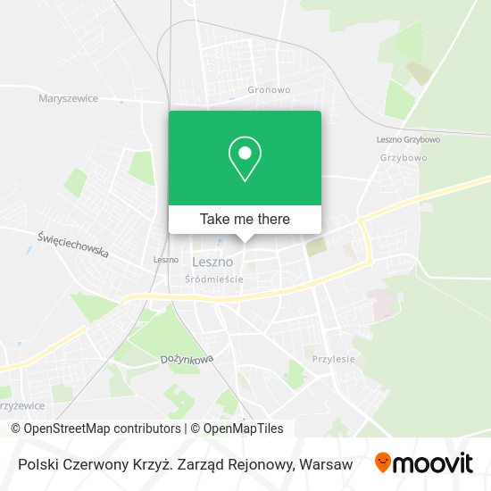 Polski Czerwony Krzyż. Zarząd Rejonowy map