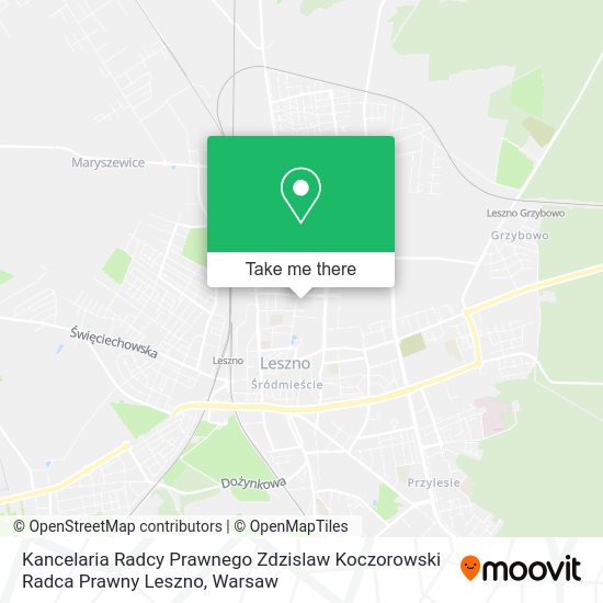 Карта Kancelaria Radcy Prawnego Zdzislaw Koczorowski Radca Prawny Leszno