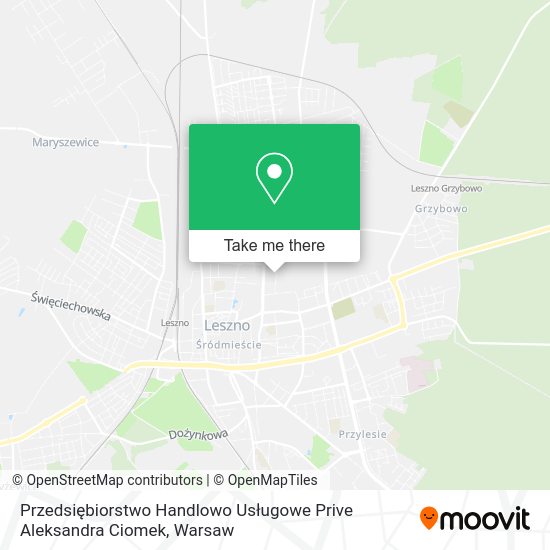 Przedsiębiorstwo Handlowo Usługowe Prive Aleksandra Ciomek map