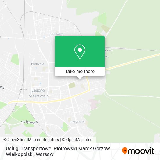 Usługi Transportowe. Piotrowski Marek Gorzów Wielkopolski map