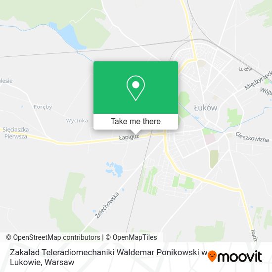 Zakalad Teleradiomechaniki Waldemar Ponikowski w Lukowie map