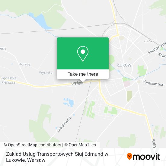 Zaklad Uslug Transportowych Siuj Edmund w Lukowie map