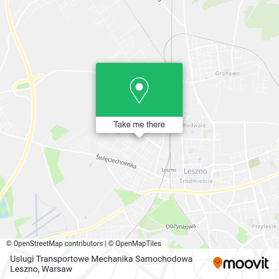 Карта Uslugi Transportowe Mechanika Samochodowa Leszno