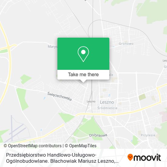 Przedsiębiorstwo Handlowo-Usługowo-Ogólnobudowlane. Błachowiak Mariusz Leszno map