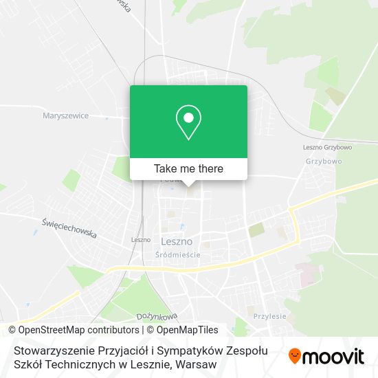 Stowarzyszenie Przyjaciół i Sympatyków Zespołu Szkół Technicznych w Lesznie map