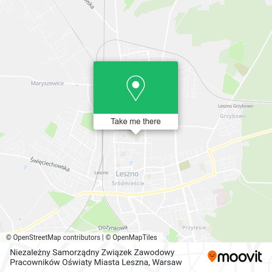 Niezależny Samorządny Związek Zawodowy Pracowników Oświaty Miasta Leszna map