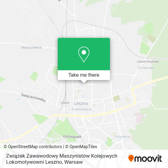 Карта Związek Zawawodowy Maszynistów Kolejowych Lokomotywowni Leszno