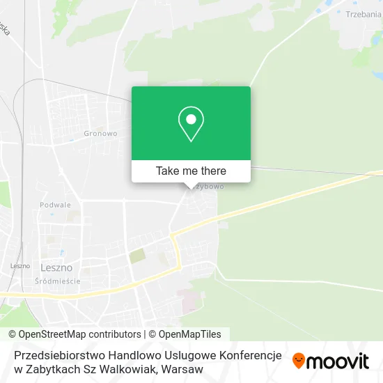 Карта Przedsiebiorstwo Handlowo Uslugowe Konferencje w Zabytkach Sz Walkowiak