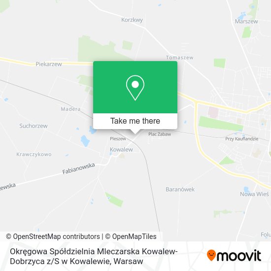 Okręgowa Spółdzielnia Mleczarska Kowalew-Dobrzyca z / S w Kowalewie map