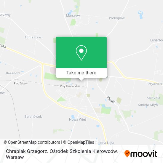 Chraplak Grzegorz. Ośrodek Szkolenia Kierowców map