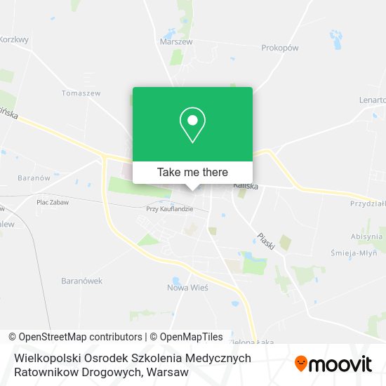 Wielkopolski Osrodek Szkolenia Medycznych Ratownikow Drogowych map