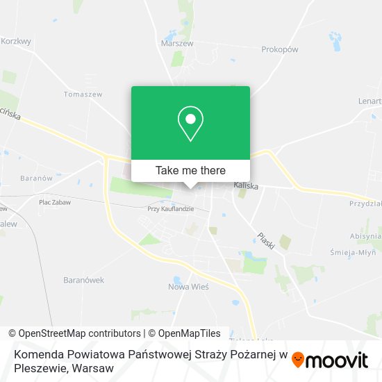 Komenda Powiatowa Państwowej Straży Pożarnej w Pleszewie map