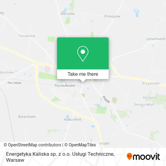 Карта Energetyka Kaliska sp. z o.o. Usługi Techniczne