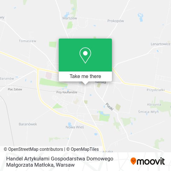 Handel Artykułami Gospodarstwa Domowego Małgorzata Matłoka map