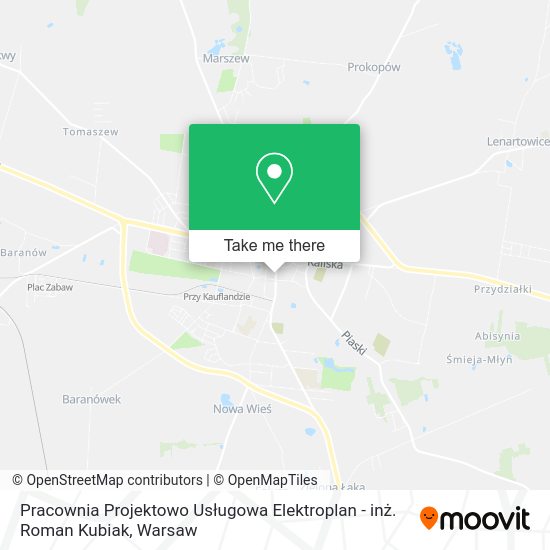 Pracownia Projektowo Usługowa Elektroplan - inż. Roman Kubiak map