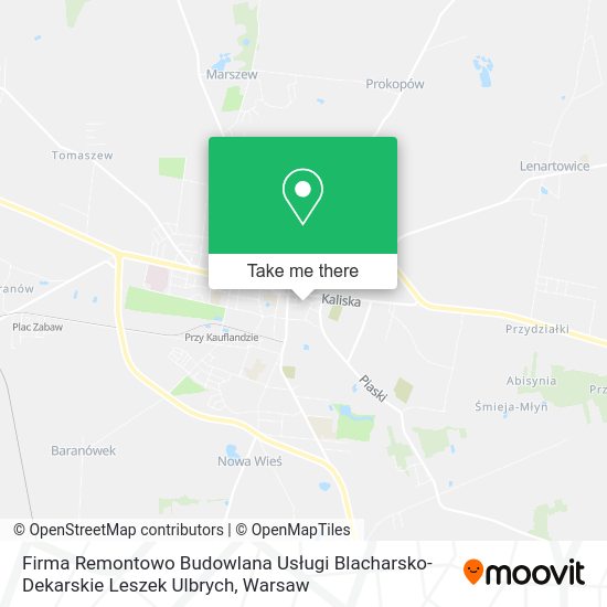 Firma Remontowo Budowlana Usługi Blacharsko-Dekarskie Leszek Ulbrych map