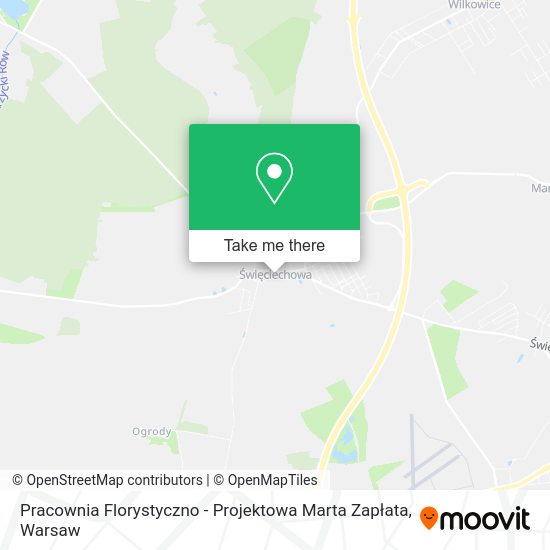 Pracownia Florystyczno - Projektowa Marta Zapłata map