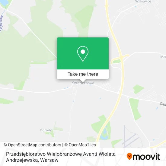 Карта Przedsiębiorstwo Wielobranżowe Avanti Wioleta Andrzejewska