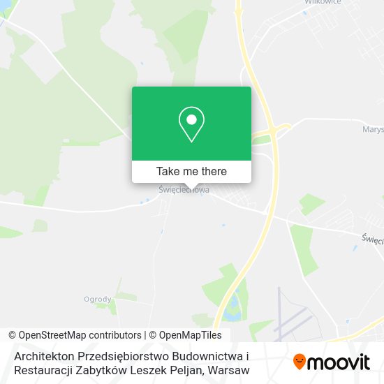 Architekton Przedsiębiorstwo Budownictwa i Restauracji Zabytków Leszek Peljan map