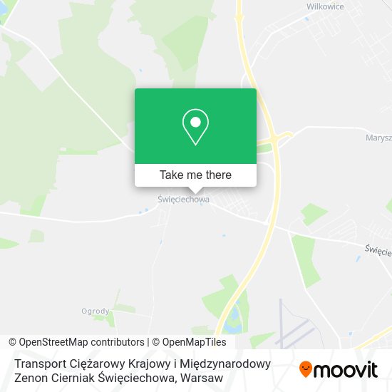 Transport Ciężarowy Krajowy i Międzynarodowy Zenon Cierniak Święciechowa map