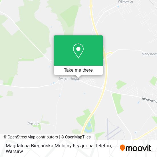 Magdalena Biegańska Mobilny Fryzjer na Telefon map