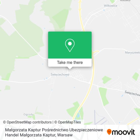 Małgorzata Kaptur Pośrednictwo Ubezpieczeniowe Handel Małgorzata Kaptur map