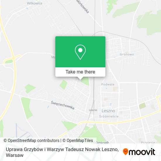 Uprawa Grzybów i Warzyw Tadeusz Nowak Leszno map