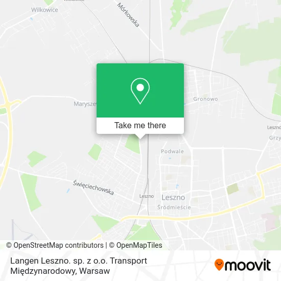 Карта Langen Leszno. sp. z o.o. Transport Międzynarodowy
