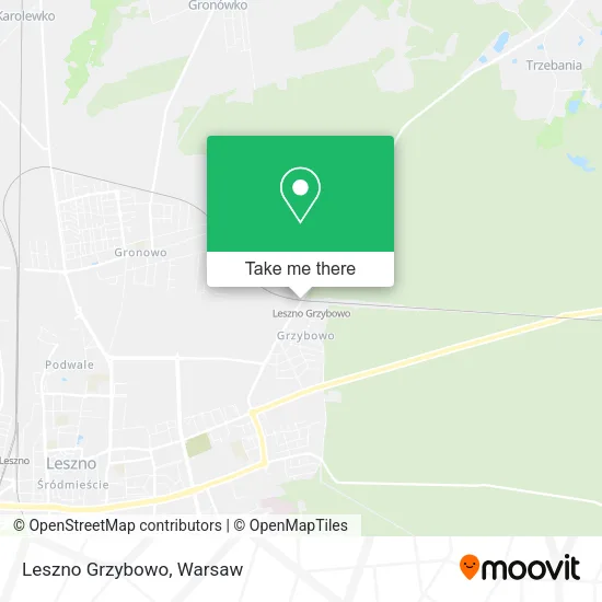 Карта Leszno Grzybowo
