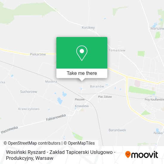 Wosiński Ryszard - Zakład Tapicerski Usługowo - Produkcyjny map