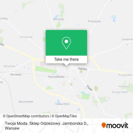 Twoja Moda. Sklep Odzieżowy. Jamborska D. map