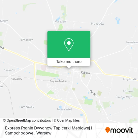 Карта Express Pranie Dywanow Tapicerki Meblowej i Samochodowej
